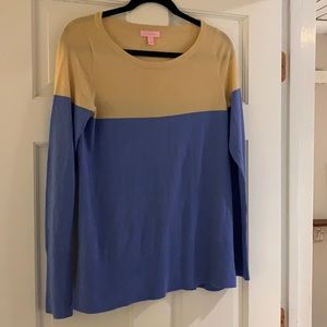 Blue and Tan Lilly Pulitzer sweater